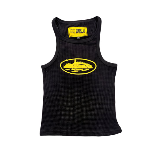CORTEIZ RTW OG WOMEN'S ALCATRAZ TANK TOP BLACK YELLOW - Prime Reps