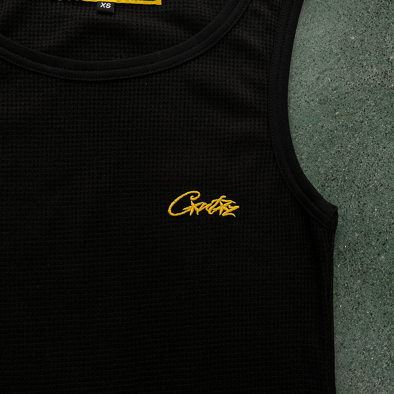 CORTEIZ WAFFLE TANK TOP BLACK - Prime Reps