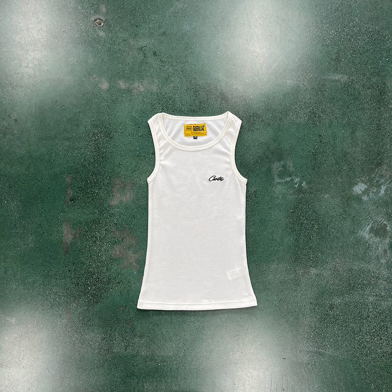 CORTEIZ WAFFLE TANK TOP WHITE - Prime Reps