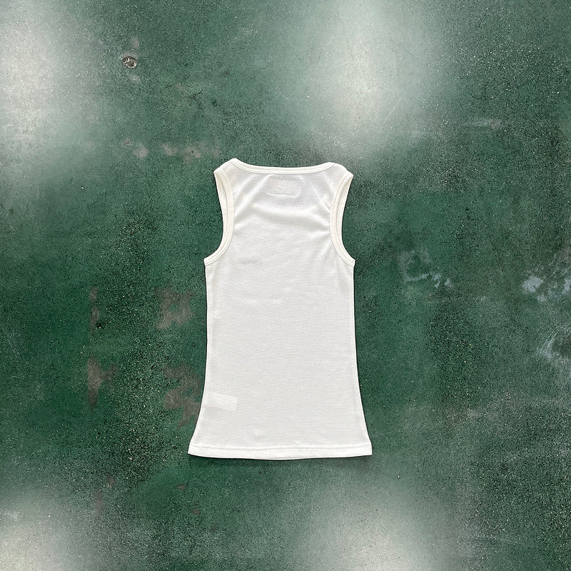 CORTEIZ WAFFLE TANK TOP WHITE - Prime Reps