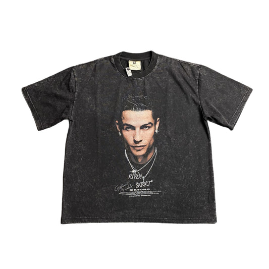 CR7 VINTAGE GRAPHIC TEE DARK GREY - Prime Reps