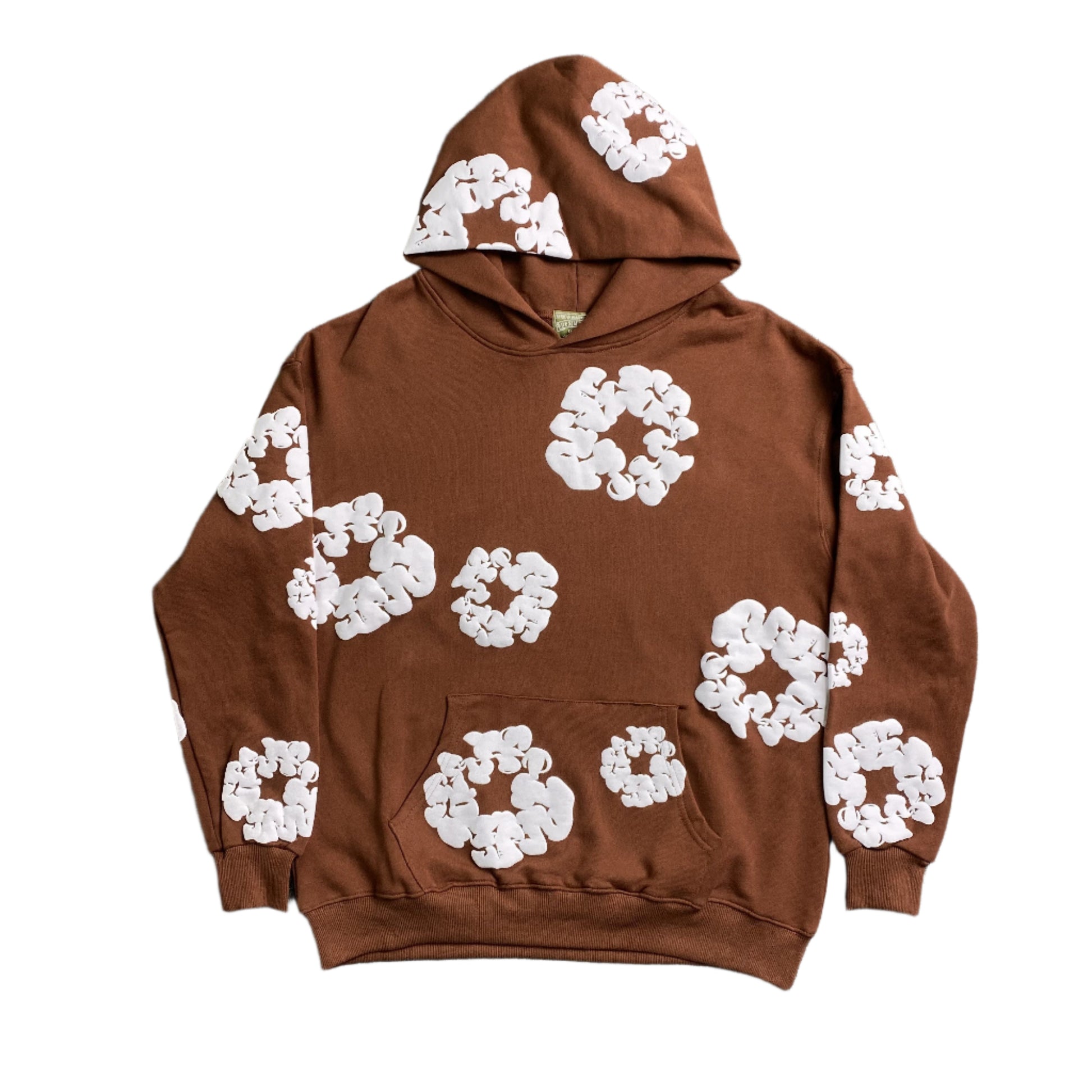 DENIM TEARS COTTON WREATH HOODIE BROWN - Prime Reps