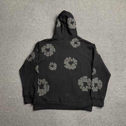 DENIM TEARS COTTON WREATH HOODIE MONOCHROME BLACK - Prime Reps