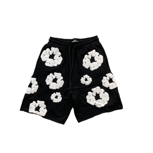 DENIM TEARS COTTON WREATH SHORTS BLACK - Prime Reps