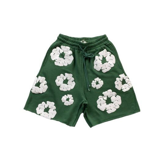 DENIM TEARS COTTON WREATH SHORTS GREEN - Prime Reps