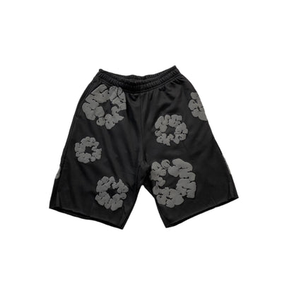 DENIM TEARS COTTON WREATH SHORTS MONOCHROME BLACK - Prime Reps