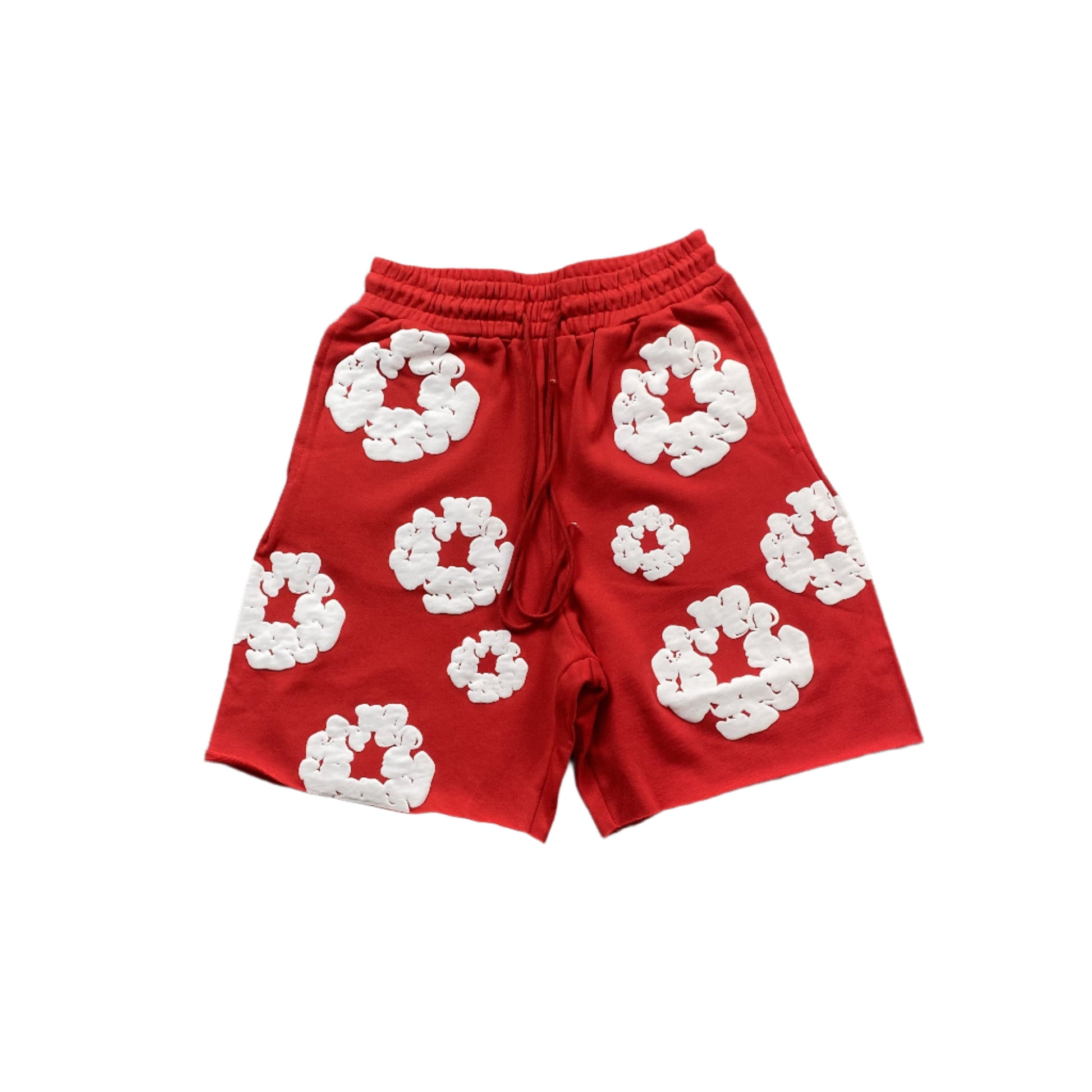 DENIM TEARS COTTON WREATH SHORTS RED - Prime Reps