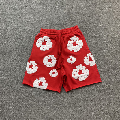 DENIM TEARS COTTON WREATH SHORTS RED - Prime Reps