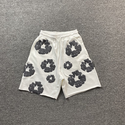 DENIM TEARS COTTON WREATH SHORTS WHITE - Prime Reps