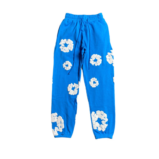 DENIM TEARS COTTON WREATH SWEATPANTS AZURE BLUE - Prime Reps