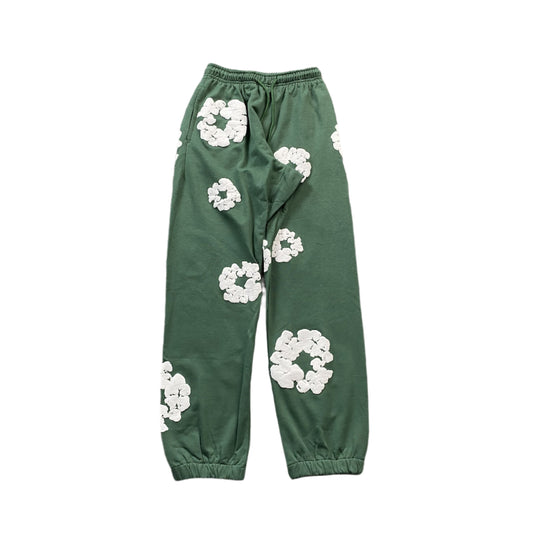 DENIM TEARS COTTON WREATH SWEATPANTS GREEN - Prime Reps