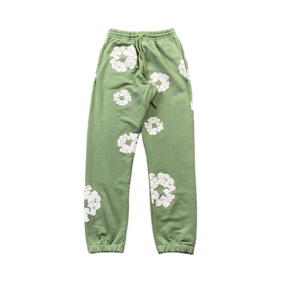 DENIM TEARS COTTON WREATH SWEATPANTS LIGHT GREEN - Prime Reps