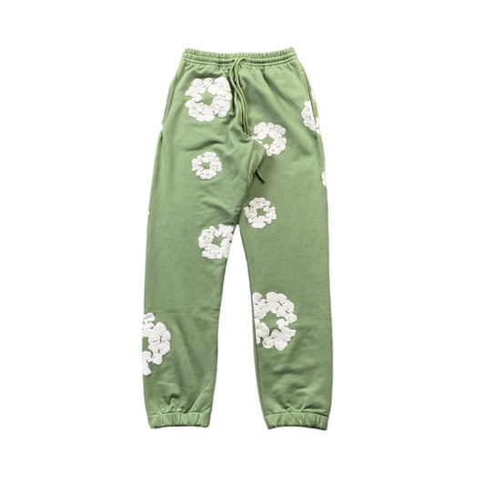 DENIM TEARS COTTON WREATH SWEATPANTS LIGHT GREEN - Prime Reps