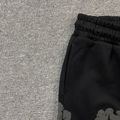 DENIM TEARS COTTON WREATH SWEATPANTS MONOCHROME BLACK - Prime Reps