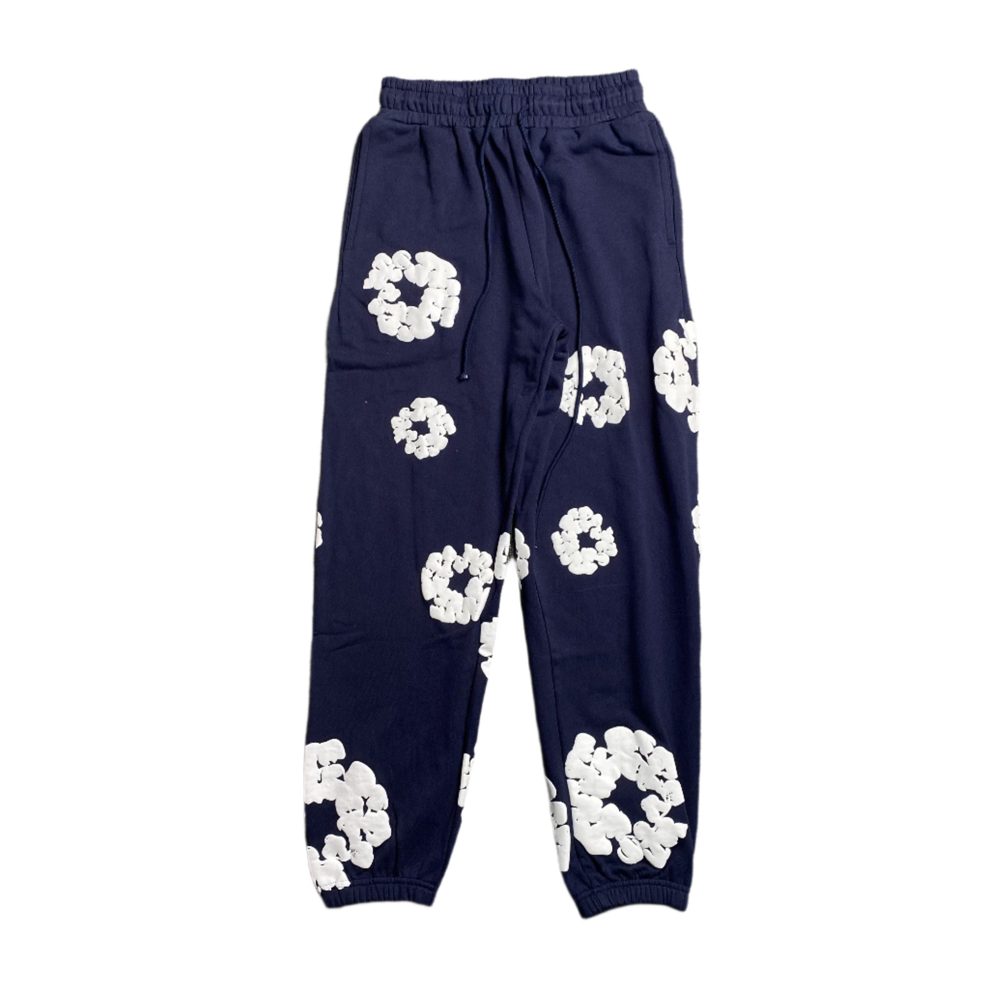 DENIM TEARS COTTON WREATH SWEATPANTS NAVY - Prime Reps