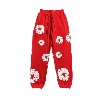 DENIM TEARS COTTON WREATH SWEATPANTS RED - Prime Reps