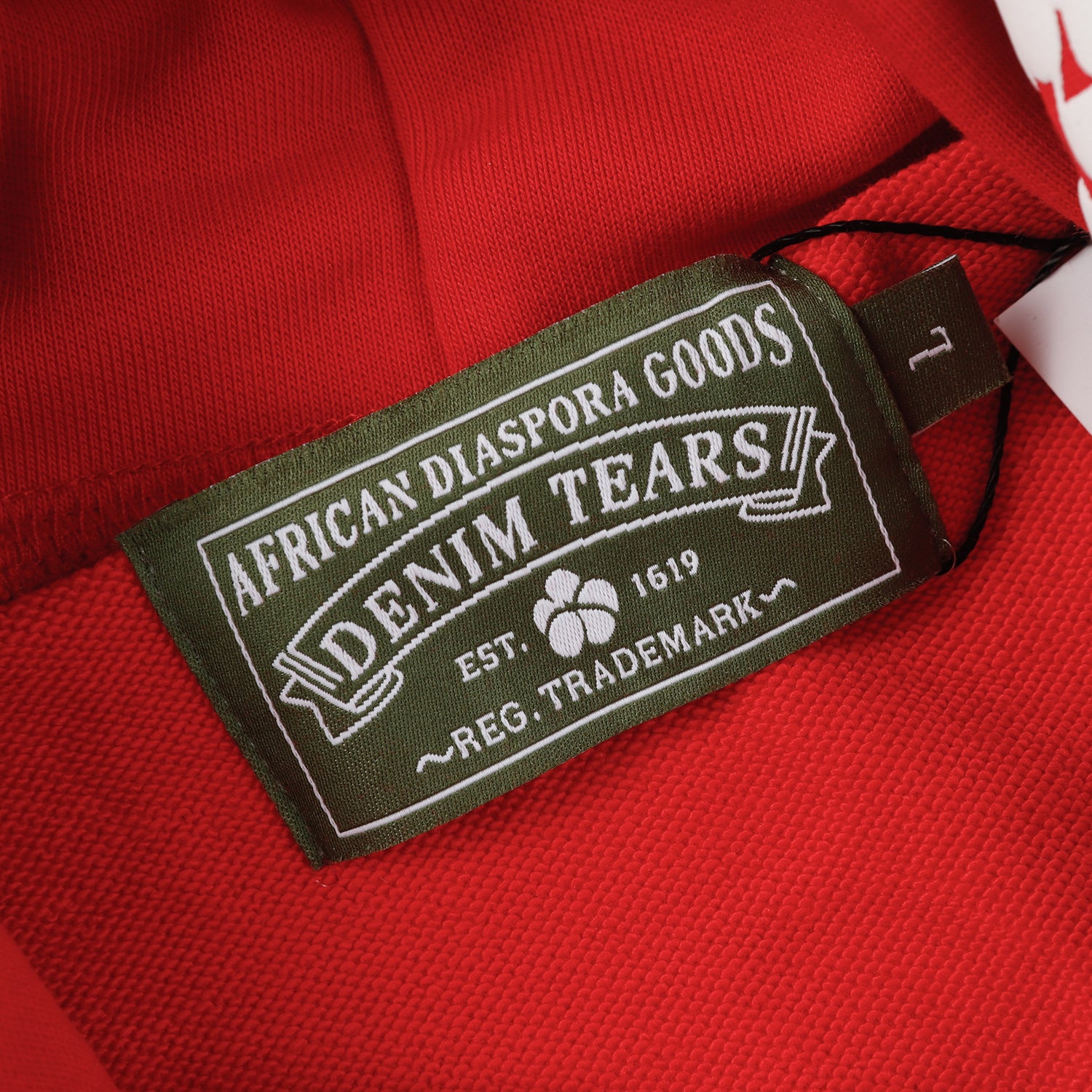 DENIM TEARS HOODIE RED - Prime Reps