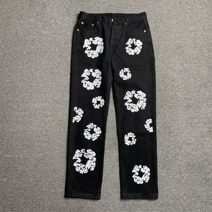 DENIM TEARS x LEVI'S COTTON WREATH JEANS BLACK - Prime Reps