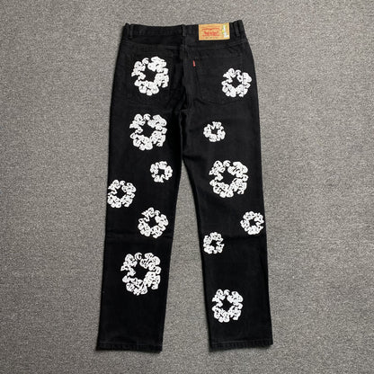 DENIM TEARS x LEVI'S COTTON WREATH JEANS BLACK - Prime Reps