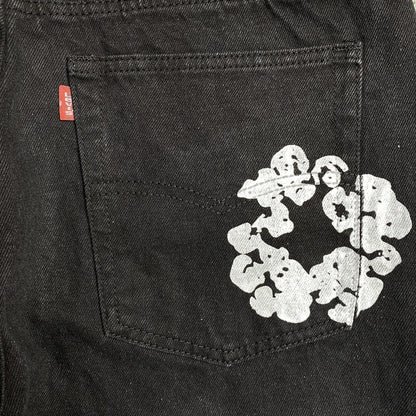 DENIM TEARS x LEVI'S COTTON WREATH JEANS BLACK - Prime Reps