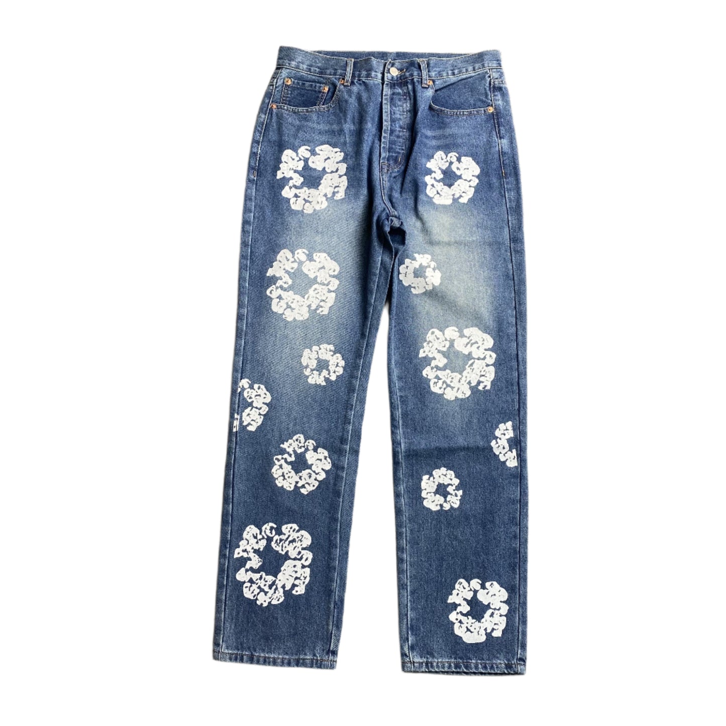 DENIM TEARS x LEVI'S COTTON WREATH JEANS BLUE - Prime Reps