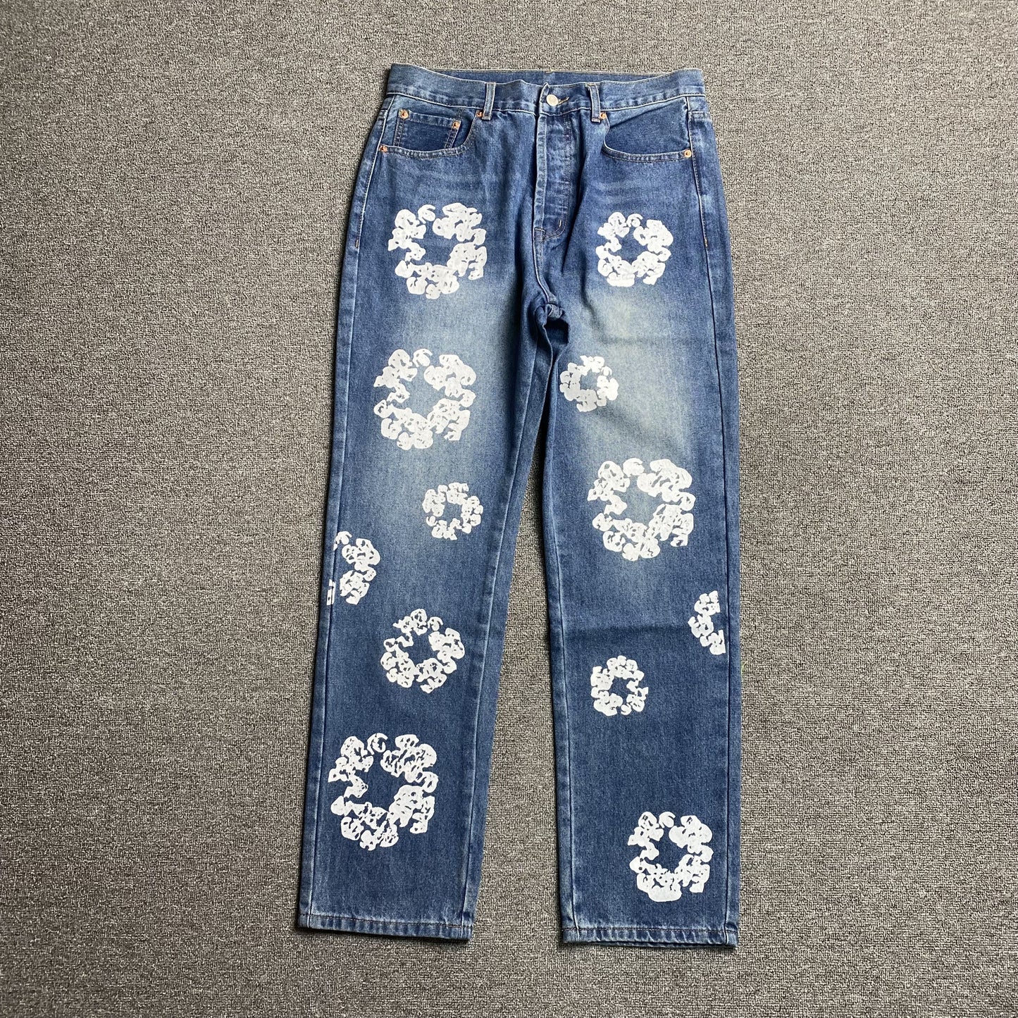 DENIM TEARS x LEVI'S COTTON WREATH JEANS BLUE - Prime Reps