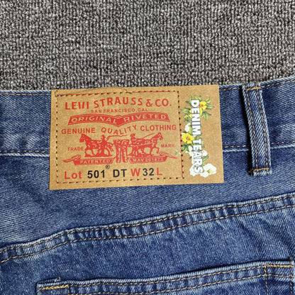 DENIM TEARS x LEVI'S COTTON WREATH JEANS BLUE - Prime Reps