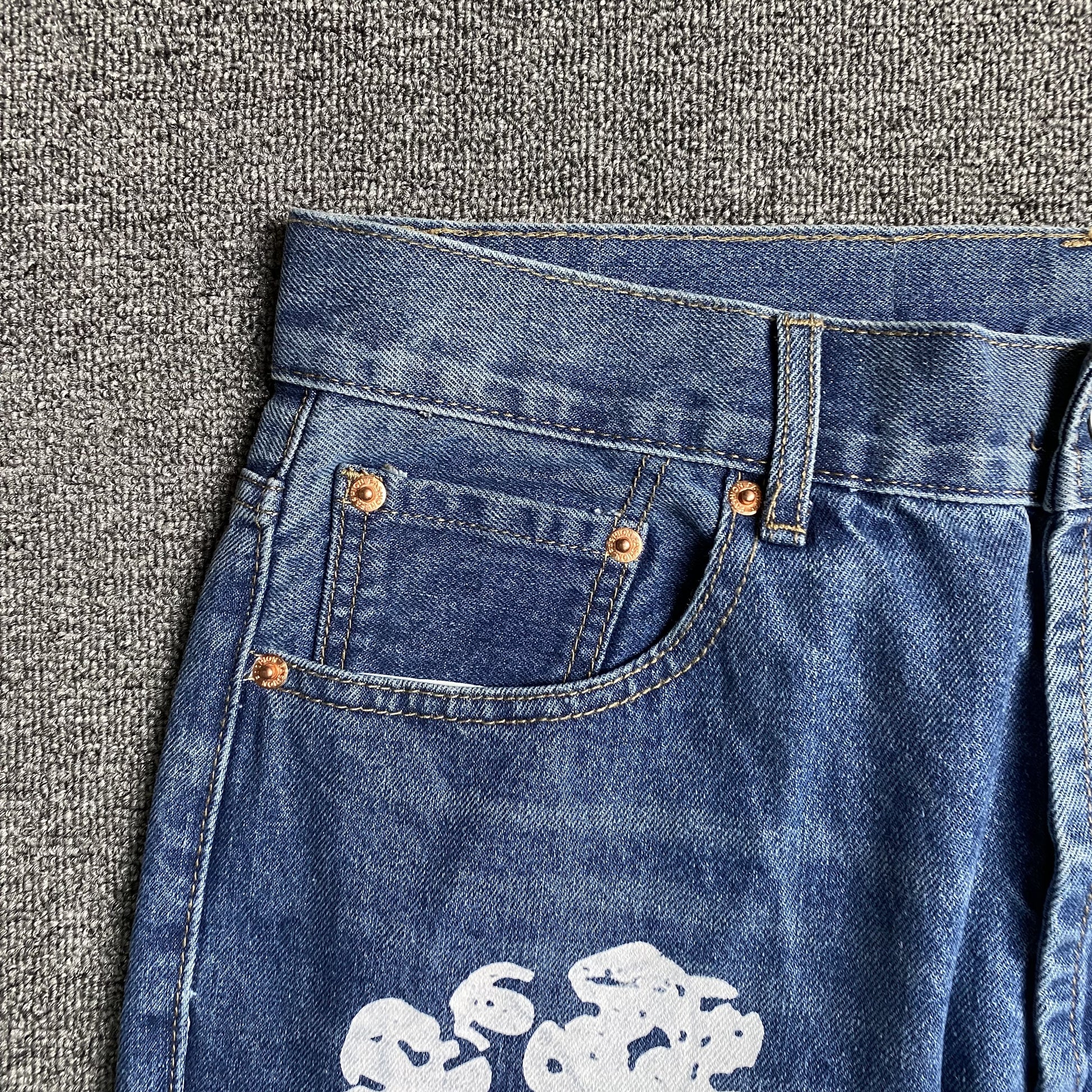 DENIM TEARS x LEVI'S COTTON WREATH JEANS BLUE - Prime Reps