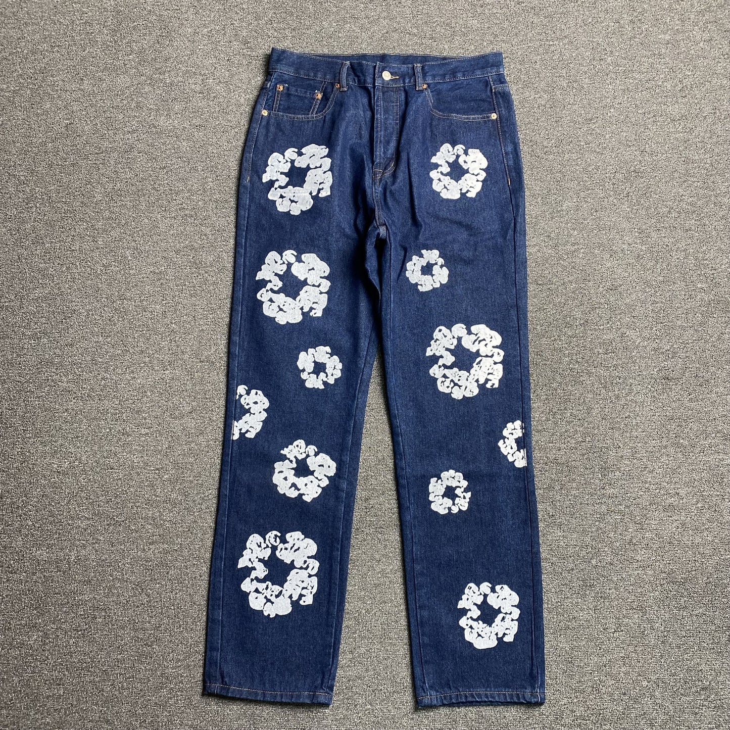 DENIM TEARS x LEVI'S COTTON WREATH JEANS DARK BLUE - Prime Reps