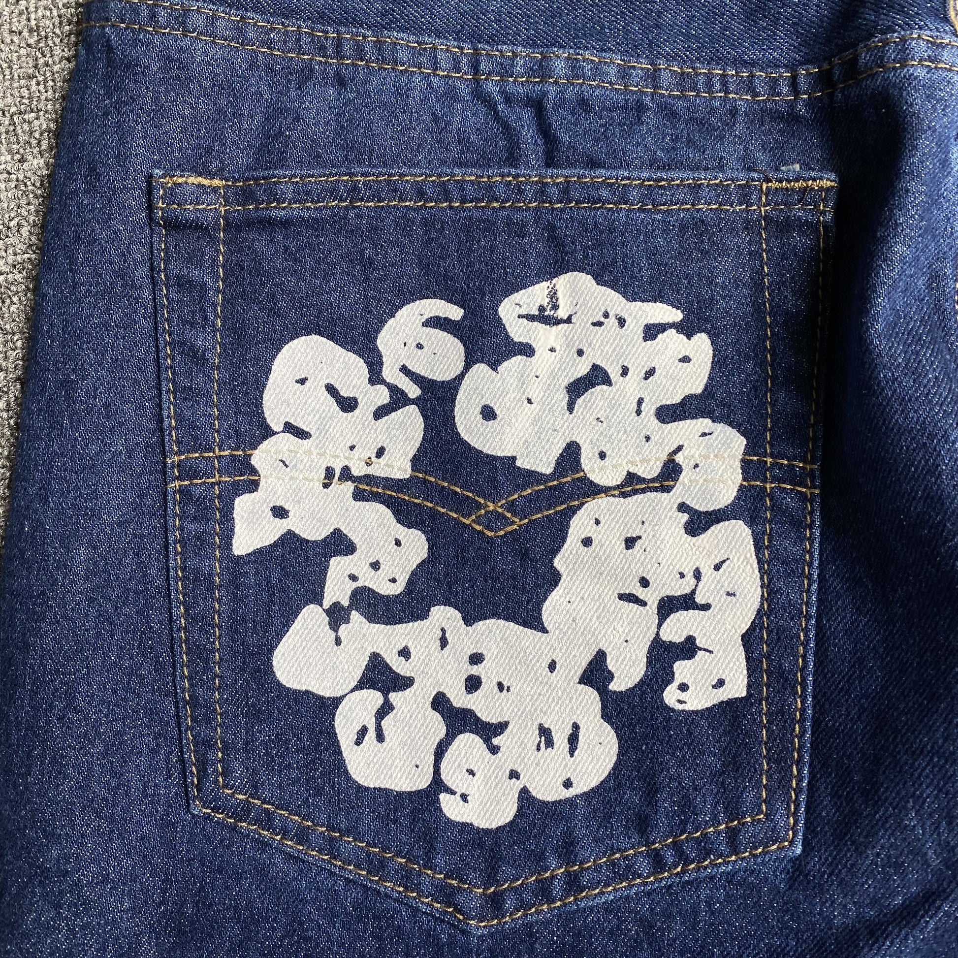 DENIM TEARS x LEVI'S COTTON WREATH JEANS DARK BLUE - Prime Reps