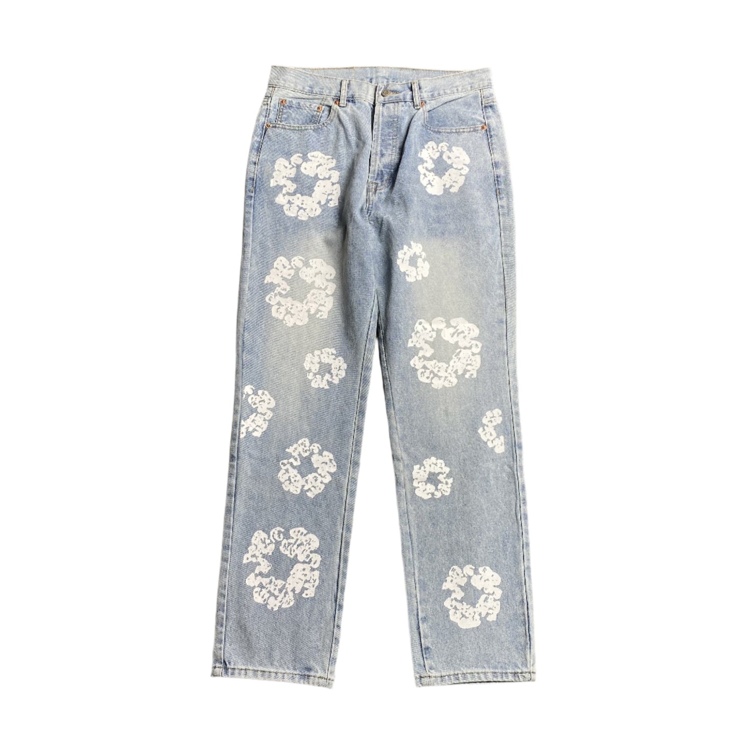 DENIM TEARS x LEVI'S COTTON WREATH JEANS LIGHT WASH - Prime Reps