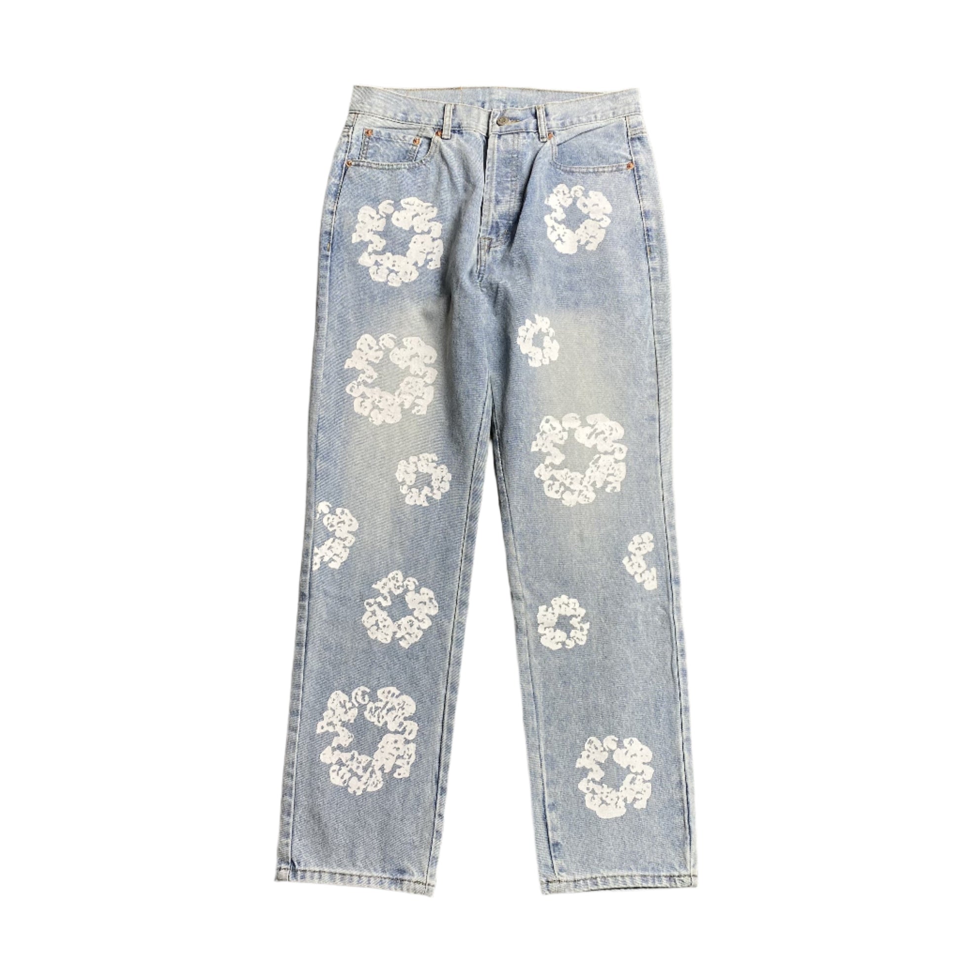 DENIM TEARS x LEVI'S COTTON WREATH JEANS LIGHT WASH - Prime Reps