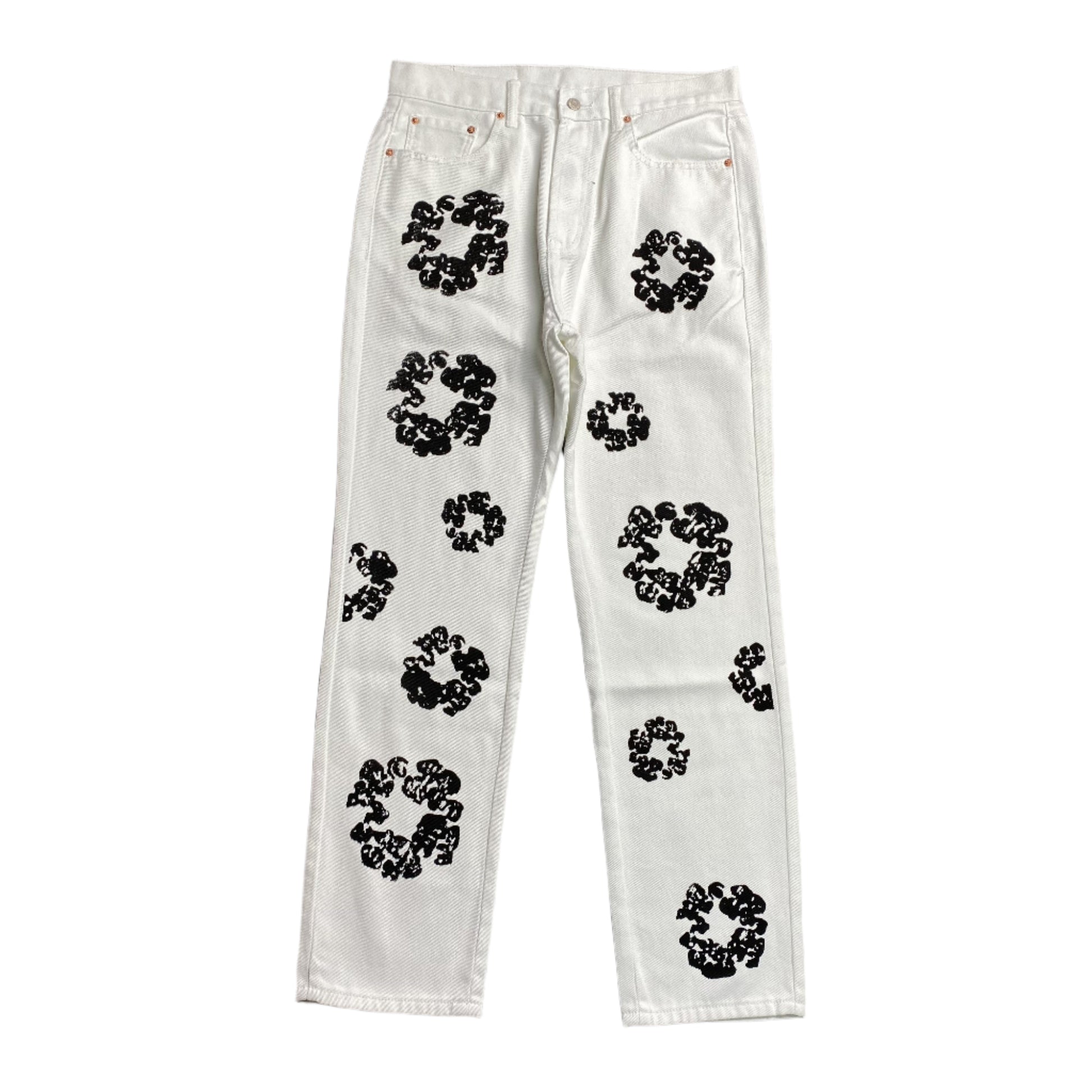DENIM TEARS x LEVI'S COTTON WREATH JEANS WHITE - Prime Reps