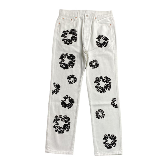 DENIM TEARS x LEVI'S COTTON WREATH JEANS WHITE - Prime Reps