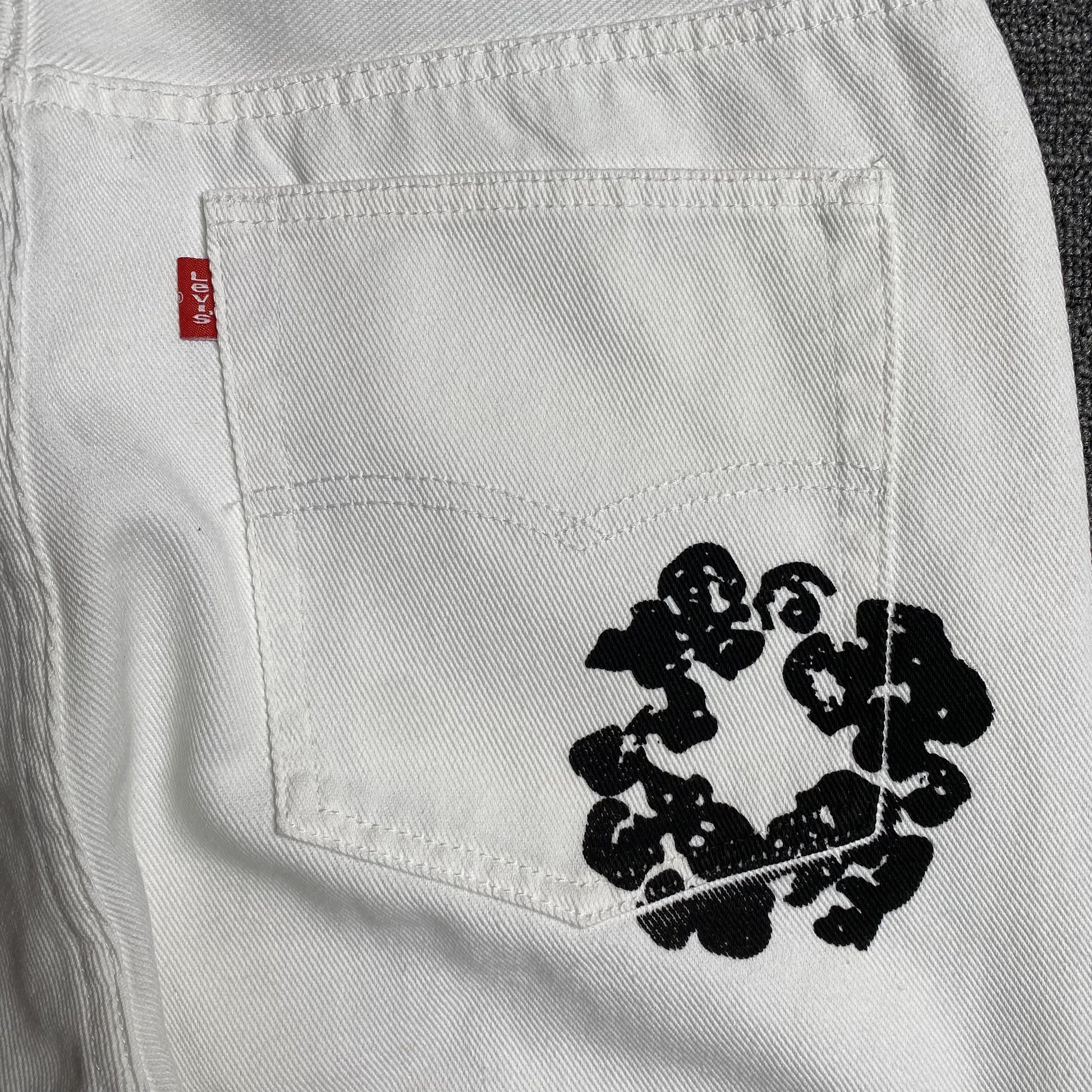 DENIM TEARS x LEVI'S COTTON WREATH JEANS WHITE - Prime Reps