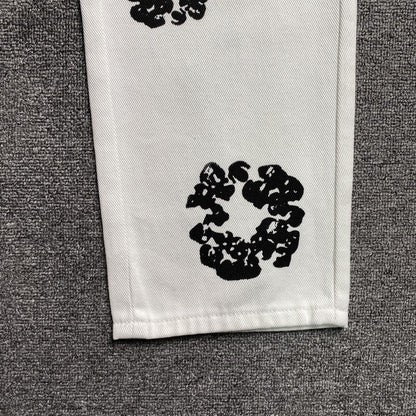 DENIM TEARS x LEVI'S COTTON WREATH JEANS WHITE - Prime Reps