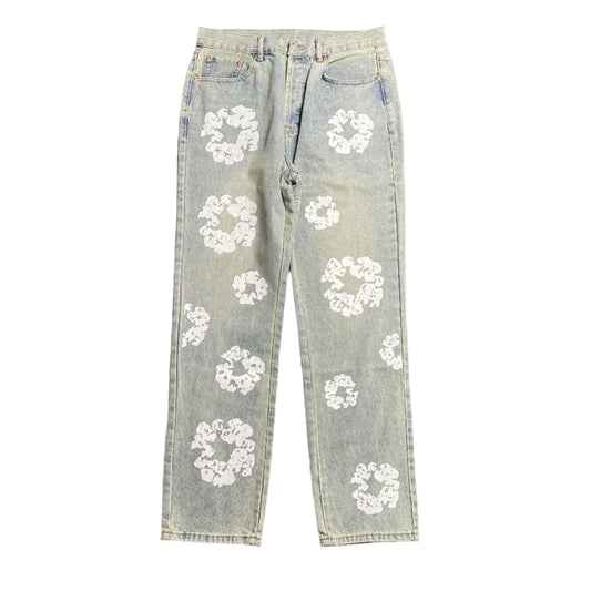 DENIM TEARS x LEVI'S DIRTY WASH WREATH JEANS LIGHT WASH - Prime Reps