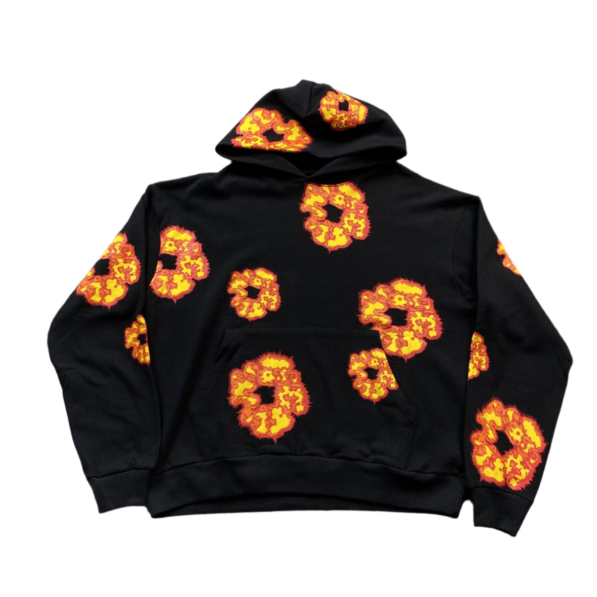 DENIM TEARS x OFFSET WREATH HOODIE BLACK - Prime Reps