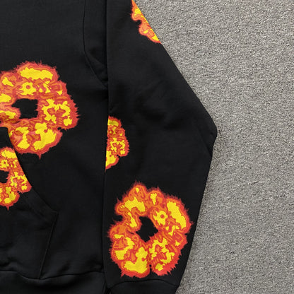 DENIM TEARS x OFFSET WREATH HOODIE BLACK - Prime Reps