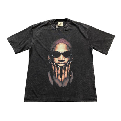 DENNIS RODMAN VINTAGE GRAPHIC TEE DARK GREY - Prime Reps