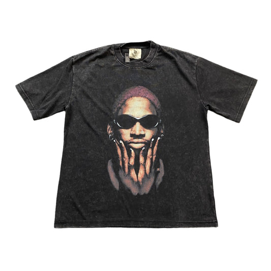 DENNIS RODMAN VINTAGE GRAPHIC TEE DARK GREY - Prime Reps
