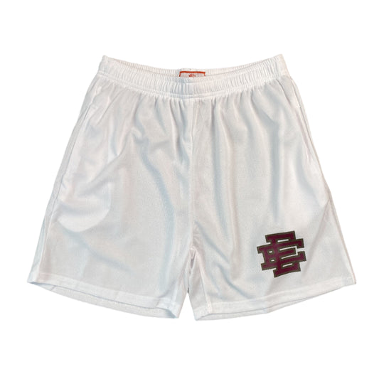 ERIC EMANUEL EE BASIC SHORTS WHITE/GREY/MAROON - Prime Reps