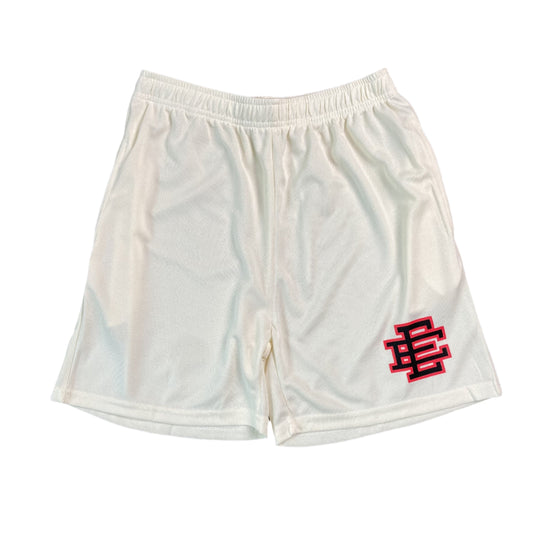ERIC EMMANUEL EE BASIC SHORTS CREAM/BLACK/RED - Prime Reps