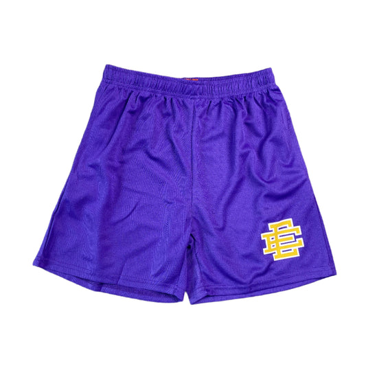 ERIC EMMANUEL EE BASIC SHORTS PURPLE/YELLOW - Prime Reps
