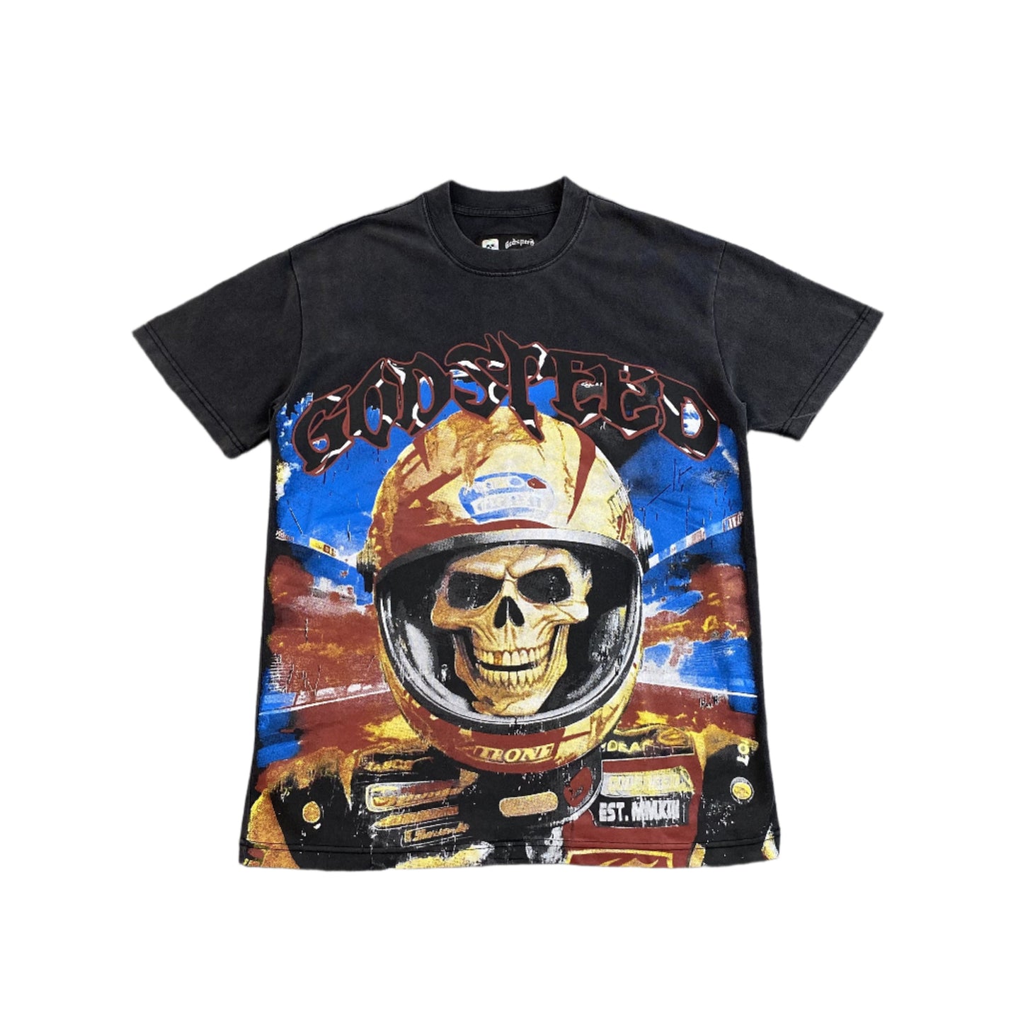 GODSPEED RACER GOLDIE T-SHIRT WASHED BLACK - Prime Reps