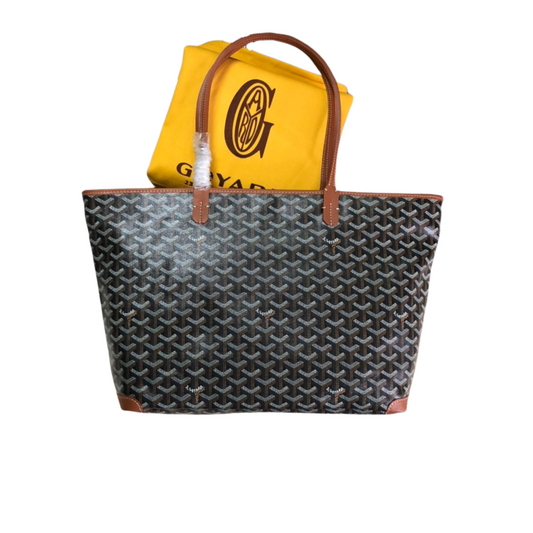 GOYARD ARTOIS PM TOTE BAG BLACK & TAN - Prime Reps