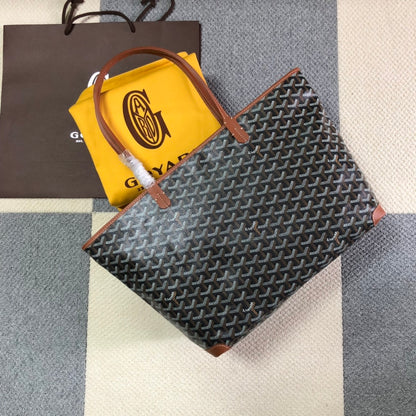 GOYARD ARTOIS PM TOTE BAG BLACK & TAN - Prime Reps