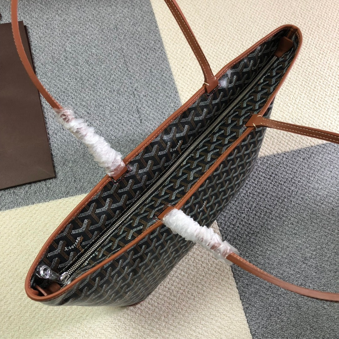 GOYARD ARTOIS PM TOTE BAG BLACK & TAN - Prime Reps