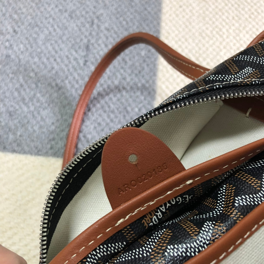 GOYARD ARTOIS PM TOTE BAG BLACK & TAN - Prime Reps