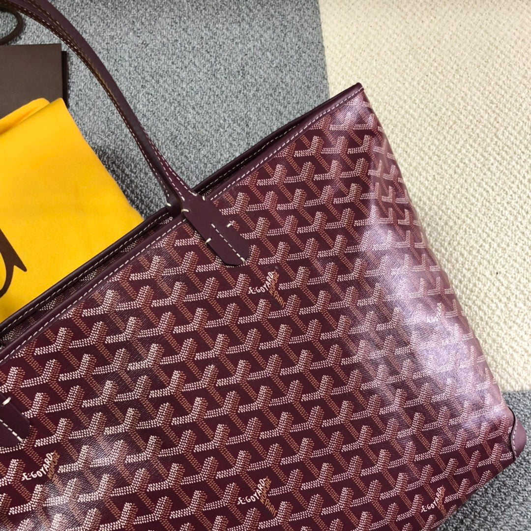 GOYARD ARTOIS PM TOTE BAG BURGUNDY - Prime Reps